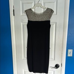 Bailey 44 Black Stretchy Cocktail Dress - Rhinestone Embellishments